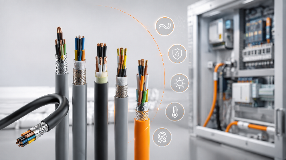 Control cable selection for industrial applications